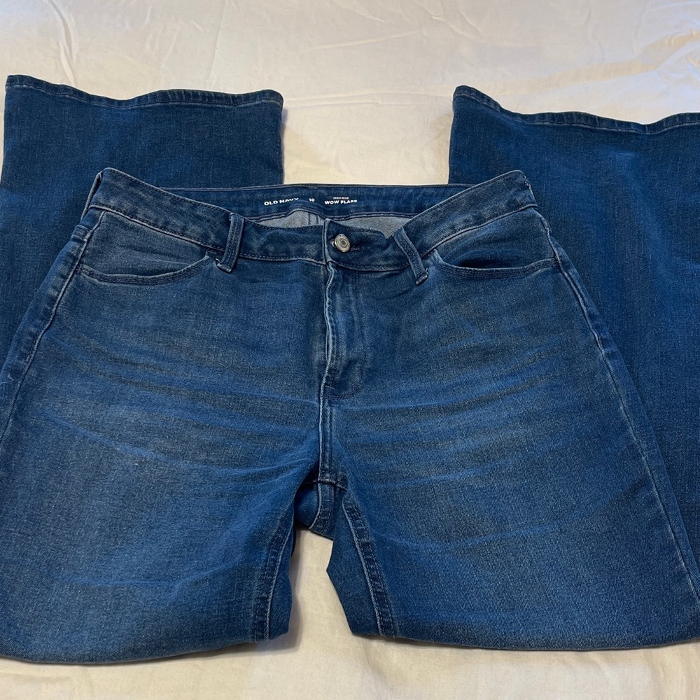 Old Navy Women's Straight Leg Jeans - Deep Blue
